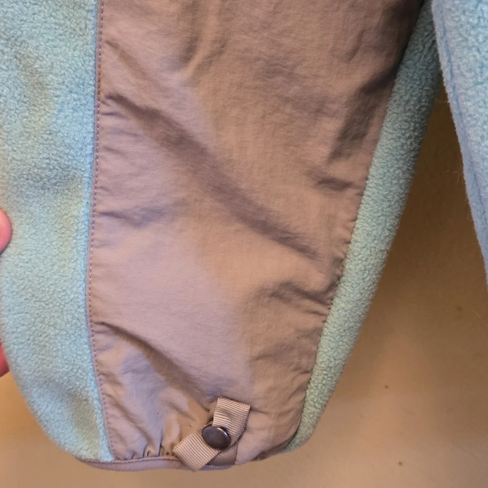 The North Face Denali Jacket - Aqua and Gray Girls XL (18) Or Adult XS